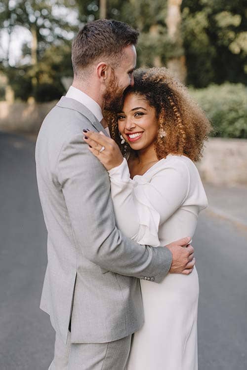 Natural afro hair for wedding day red lipstick natural glowing makeup
